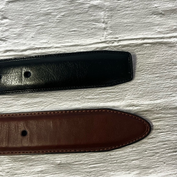 1 Black, 1 Brown Leather Belts - Set of 2 - Picture 9 of 12